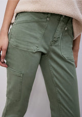 Street One Charlie cargo jeans i sage green med loose fit
