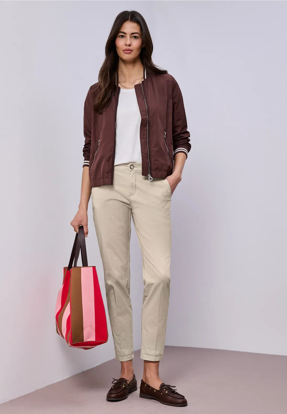 Street One chino bukser cobble stone