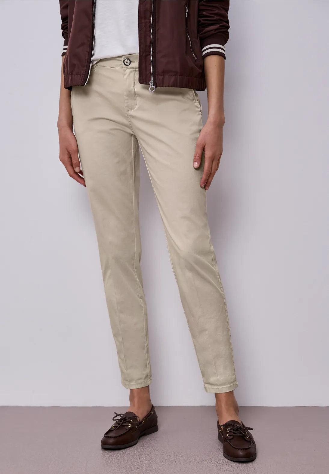 Beige chino bukser fra Street One