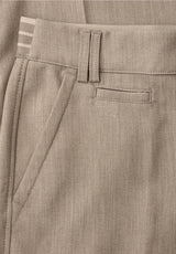 Street One damechino med mid waist, slim legs og sidelommer i Light Terra Mocha