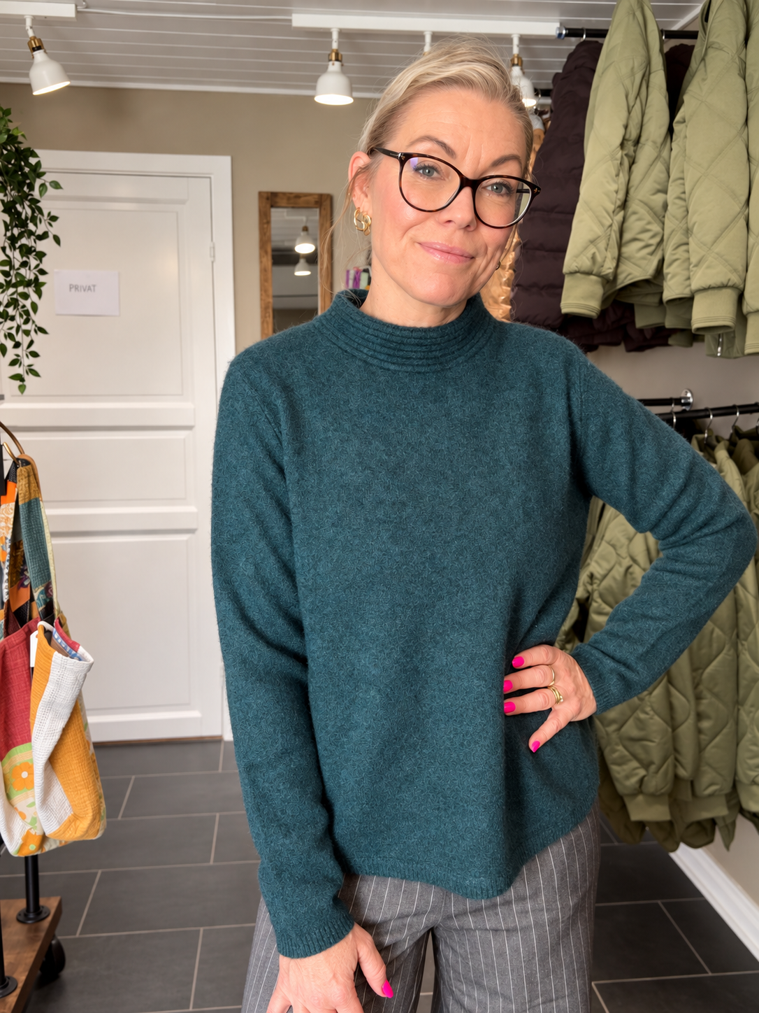 Mansted strik - Zoelle Yak Pullover – Emerald