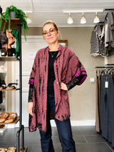 Diva Tunika fra Cofur i 100% genanvendt silke rosa bordeaux