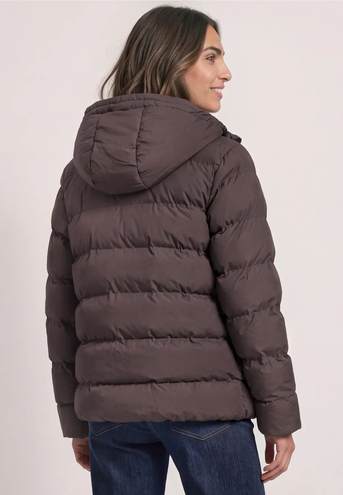 Street One 202252 Plummy Brown quiltet jakke til dame