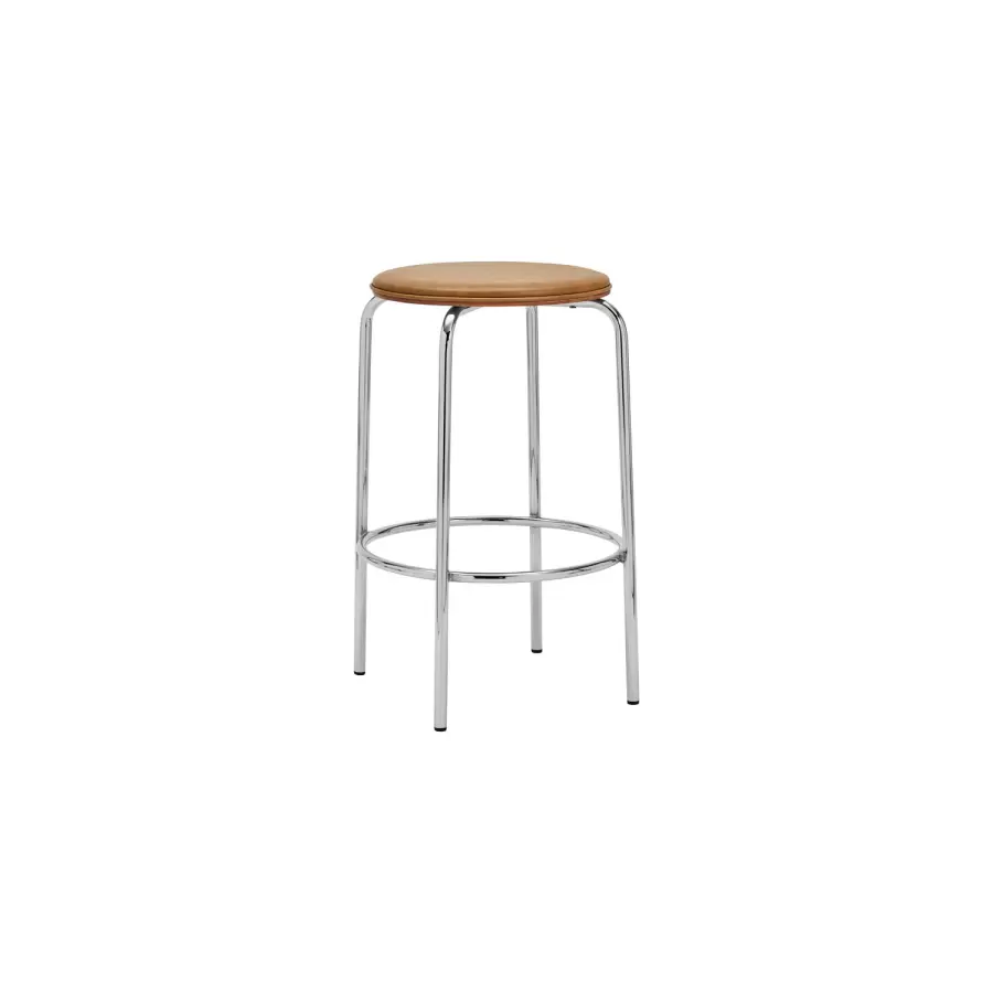 House Doctor HDComma cognac barstol med kromstel