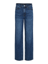 VILA VIKELLY JAF HW Straight Jeans – medium blue denim, front