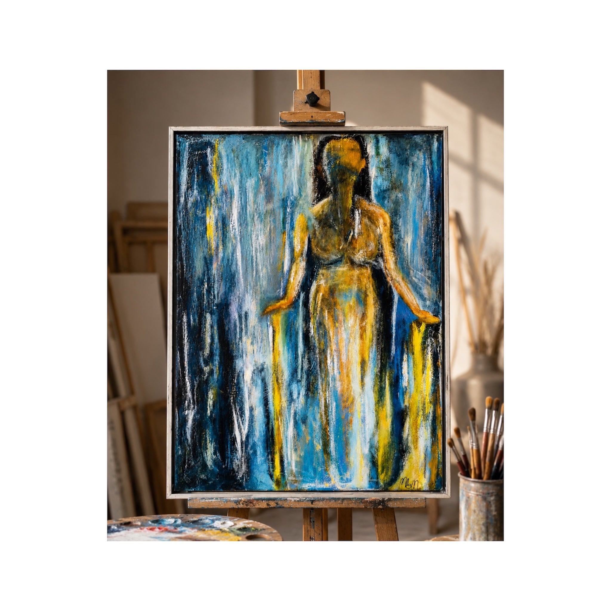 Maleri - "Azul" - Akryl på lærred