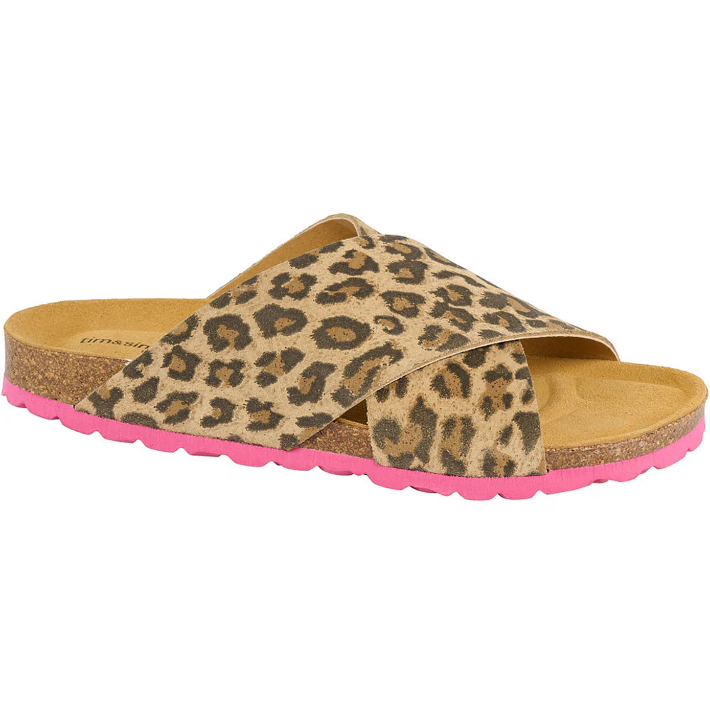 Tim & Simonsen Annet Leo Tan sandal med pink bund