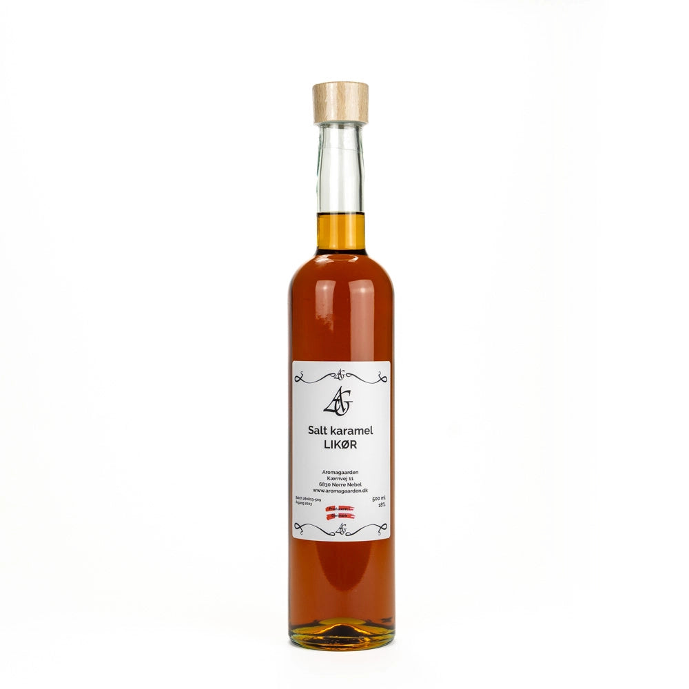 Aromagaardens Salt Karamel Likør 200 ml – økologisk dansk likør med smag af salt karamel