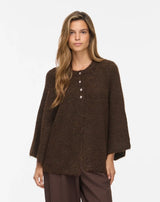 VIBOWS 3/4 Knit Cardigan Coffee Bean fra VILA