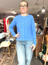 Mansted strukturstrik cardigan dame