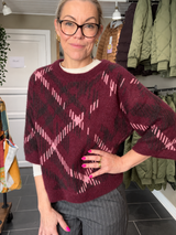 Street One Fluffy Jacquard Sweater 303960 – Rustic Rouge