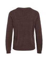 VIRIL O-Neck Strik Coffee Bean fra VILA
