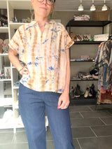 Elegant sommertop i vintage silke