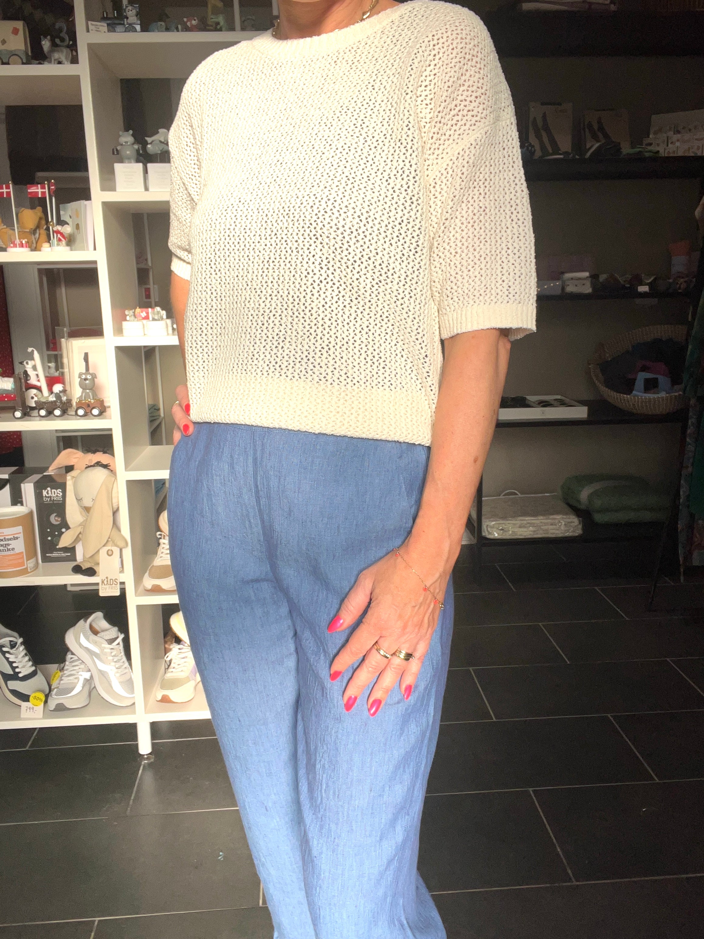 Sommer bukser i klassisk denim look