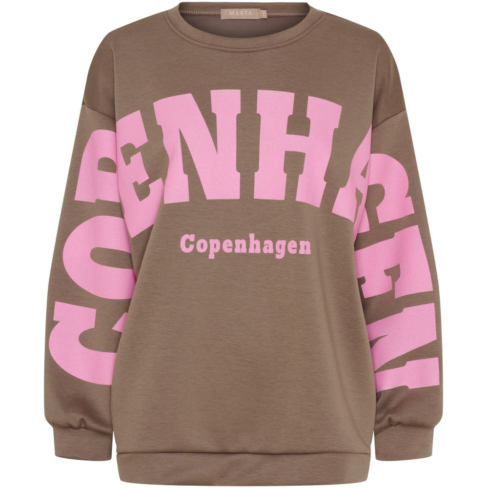 Marta du Chateau Fango sweatshirt med kontrastfarvet skrift