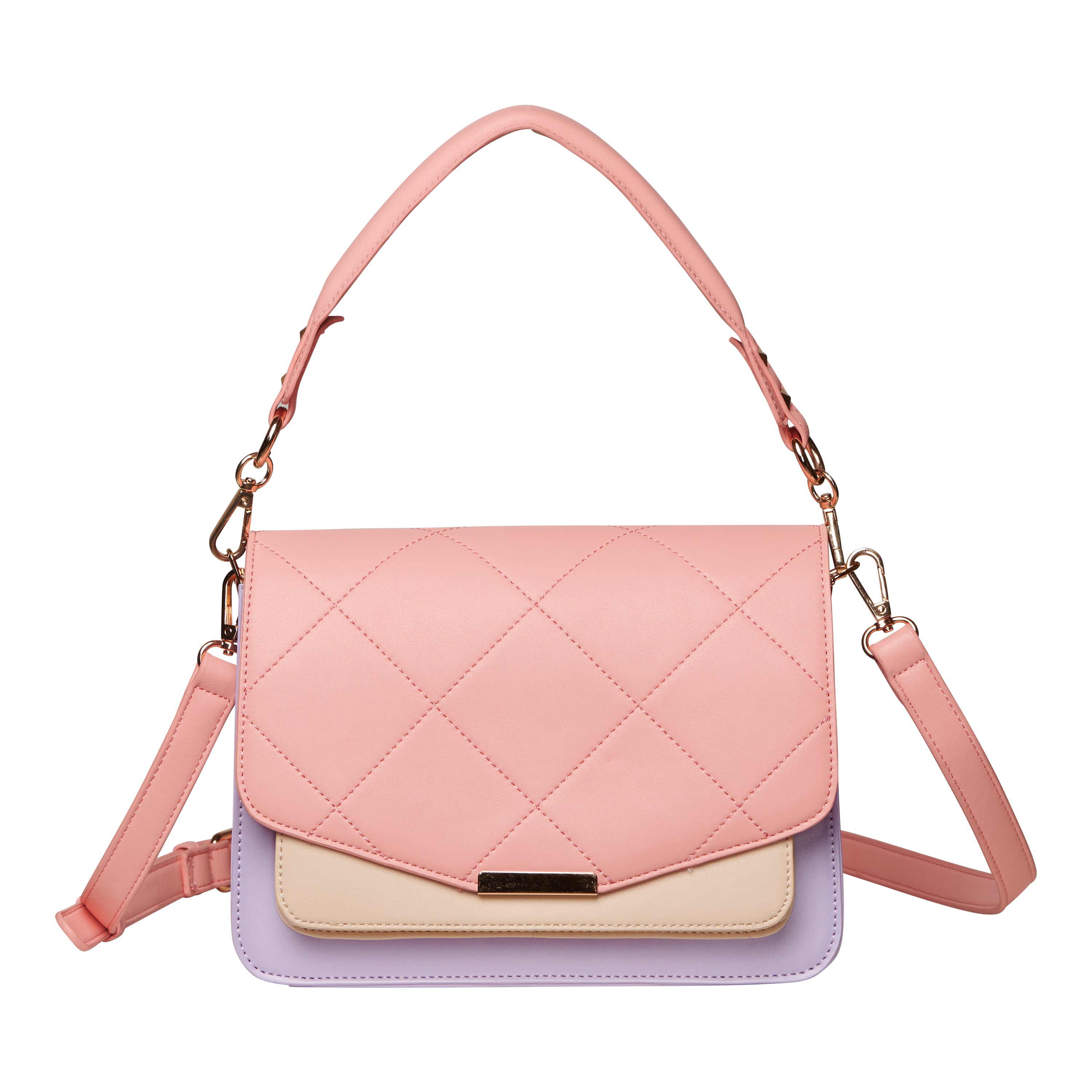 Noella - Blanca Multi Compartment Bag Coral/Purple/Nude