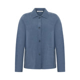 Mansted BOBO jakke i 09 Denim – kogt uld, front