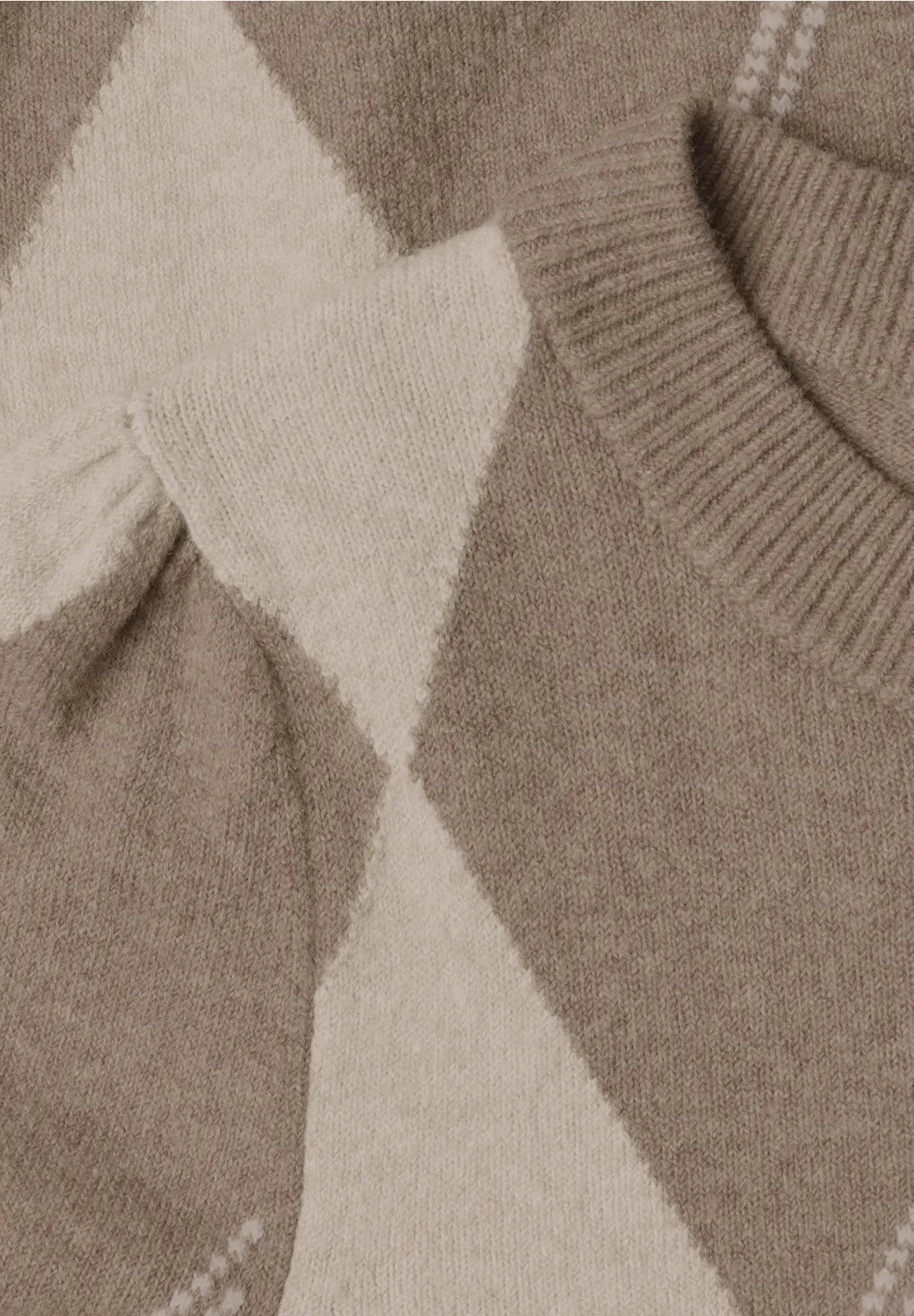 Cosy Sweater 303970 fra Street One med argyle-mønster