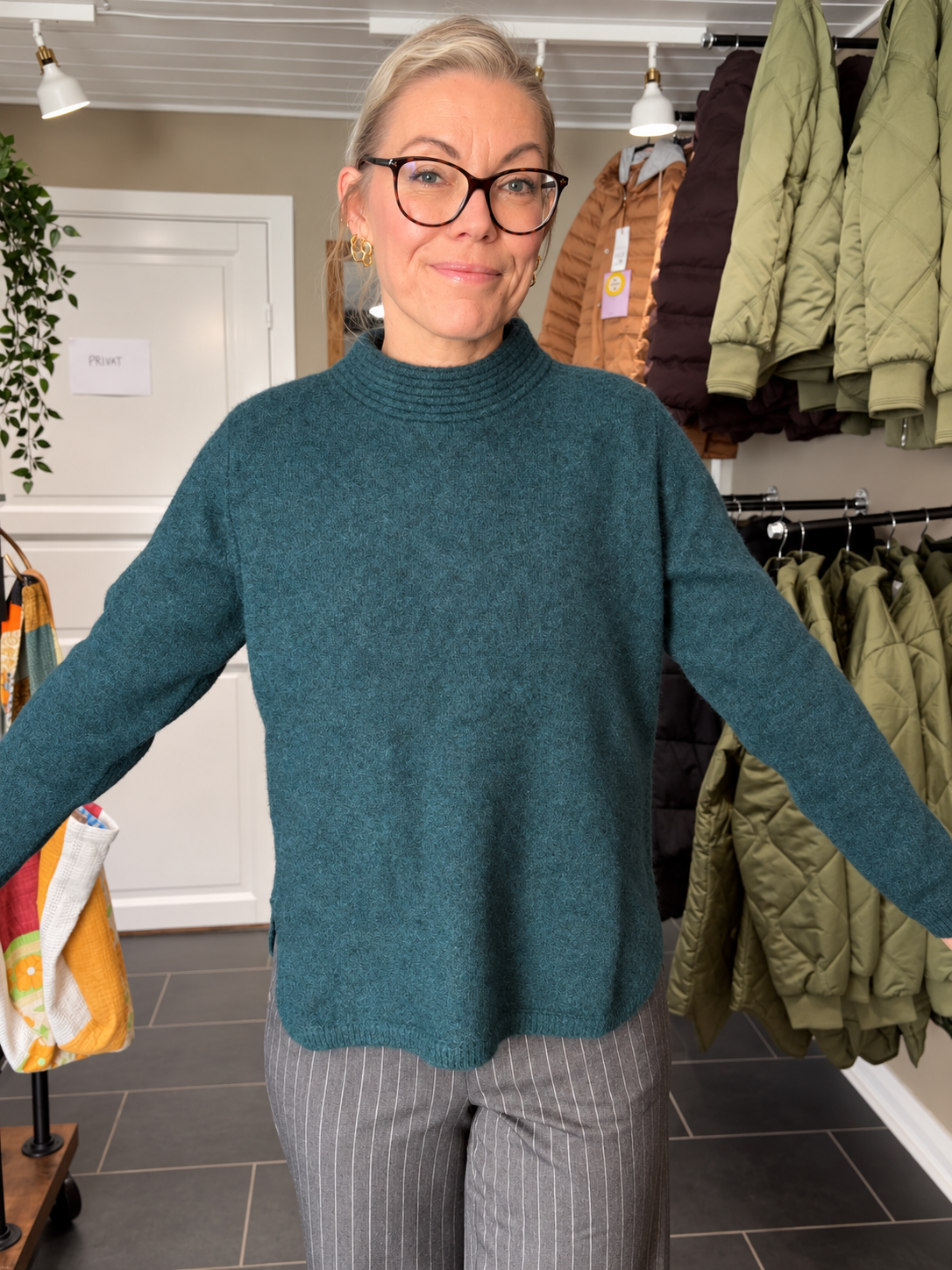 Mansted strik - Zoelle Yak Pullover – Emerald