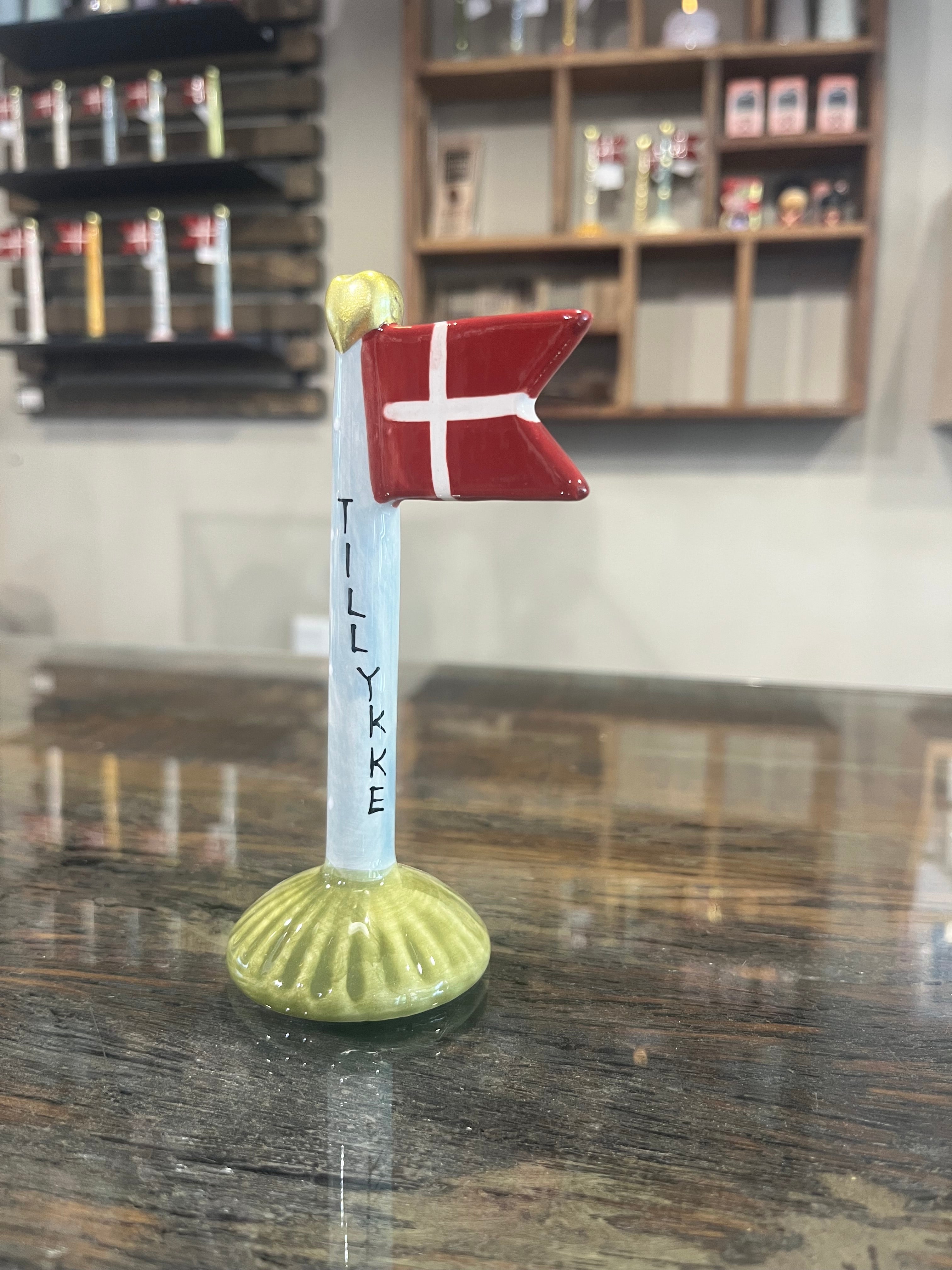Dekorativt keramikflag til jubilæum og mærkedage