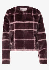 Street One fake fur jakke med rund hals og lommer