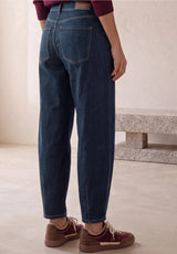 Street One Karlie 381487 mørkeblå barrel jeans til dame