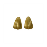 Casablanca forgyldte matte øreringe fra Zefina Denmark med elegante rundinger