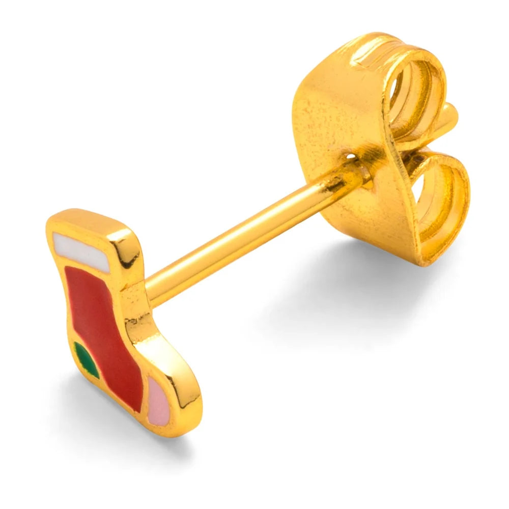 LULU Copenhagen Christmas Sock ørering guld juleørering