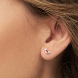 LULU Copenhagen Christmas Sock ørering silver plated juleørering