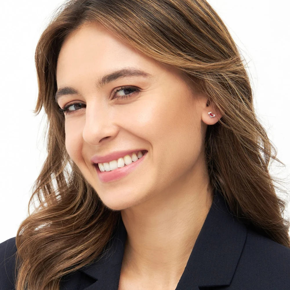 LULU Copenhagen Christmas Sock ørering silver plated juleørering