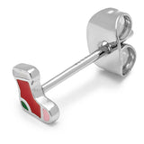 LULU Copenhagen Christmas Sock ørering silver plated juleørering