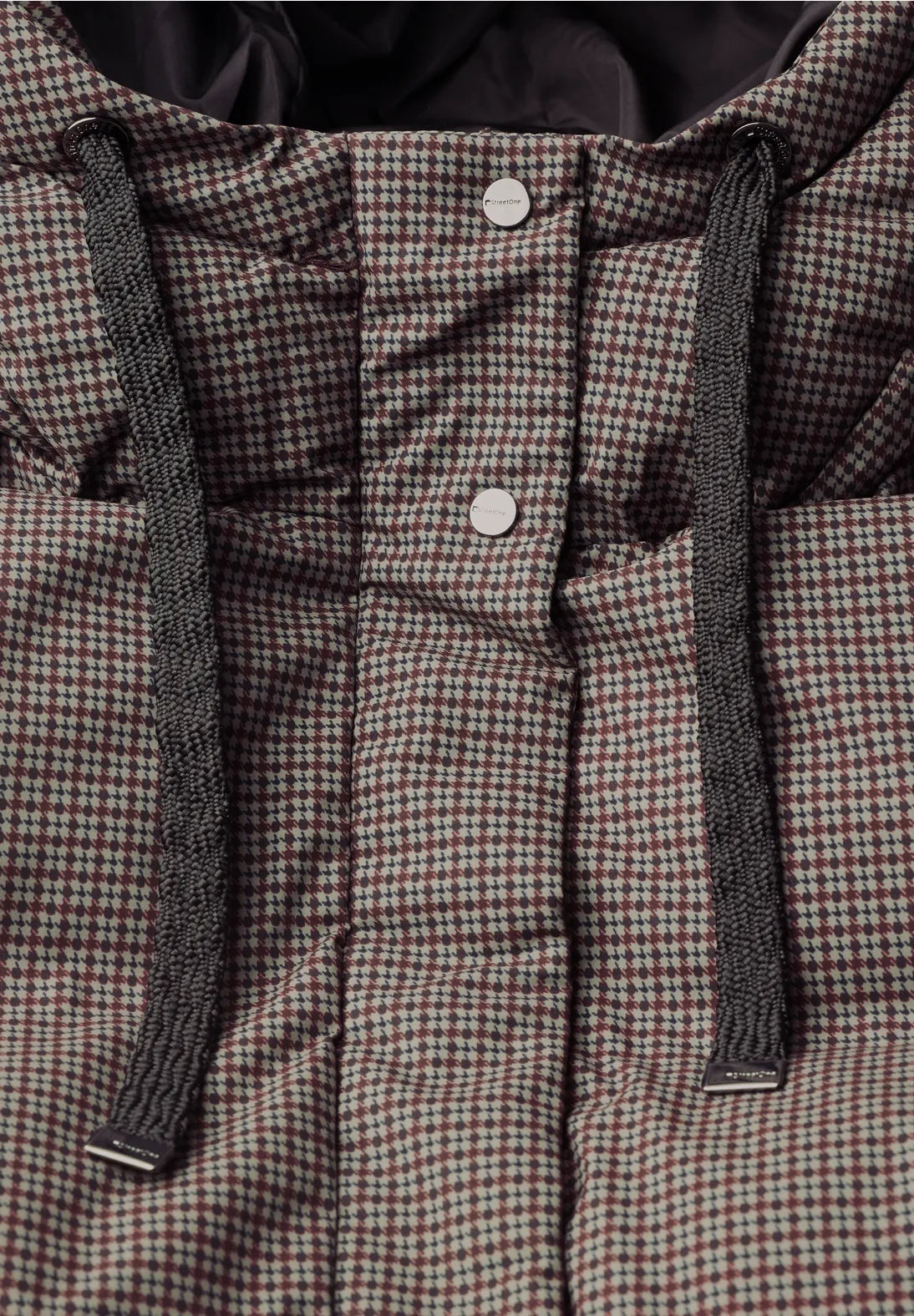 Long Padded JKT foret damejakke med skjult lynlås