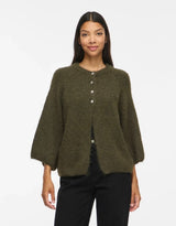 VIBOWS 3/4 Knit Cardigan Forest Night fra VILA