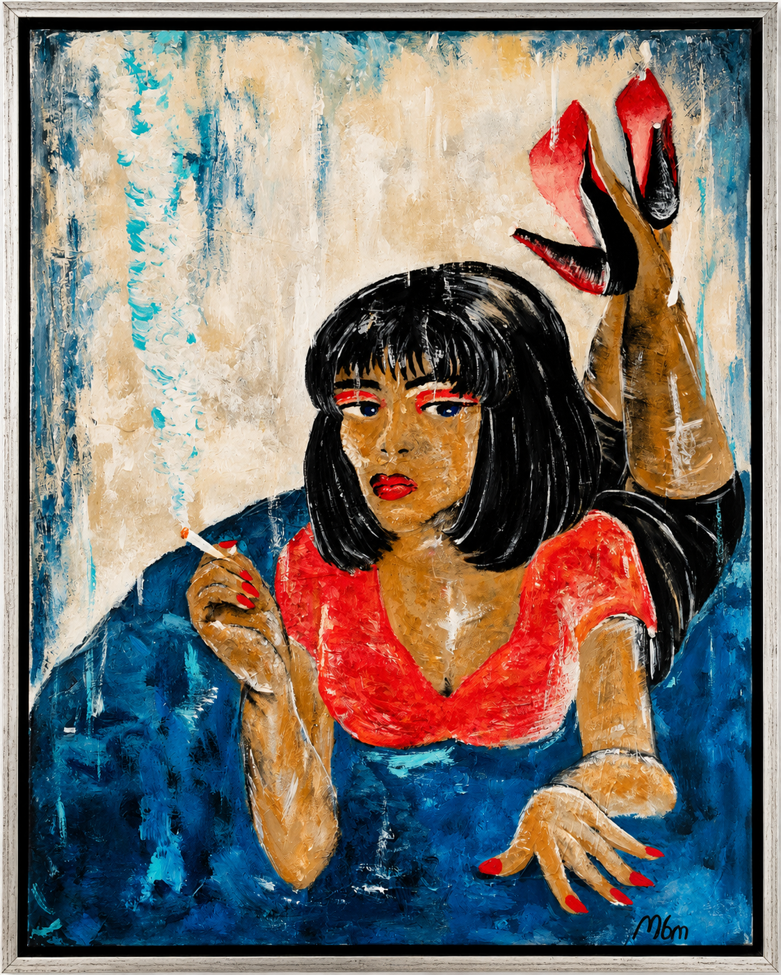 “Uma” – Originalt maleri af Marie Bravo Morales (Akryl på lærred)