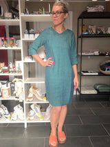 Safa Dress – Figursyet Hørkjole – Emerald Green – GR Nature