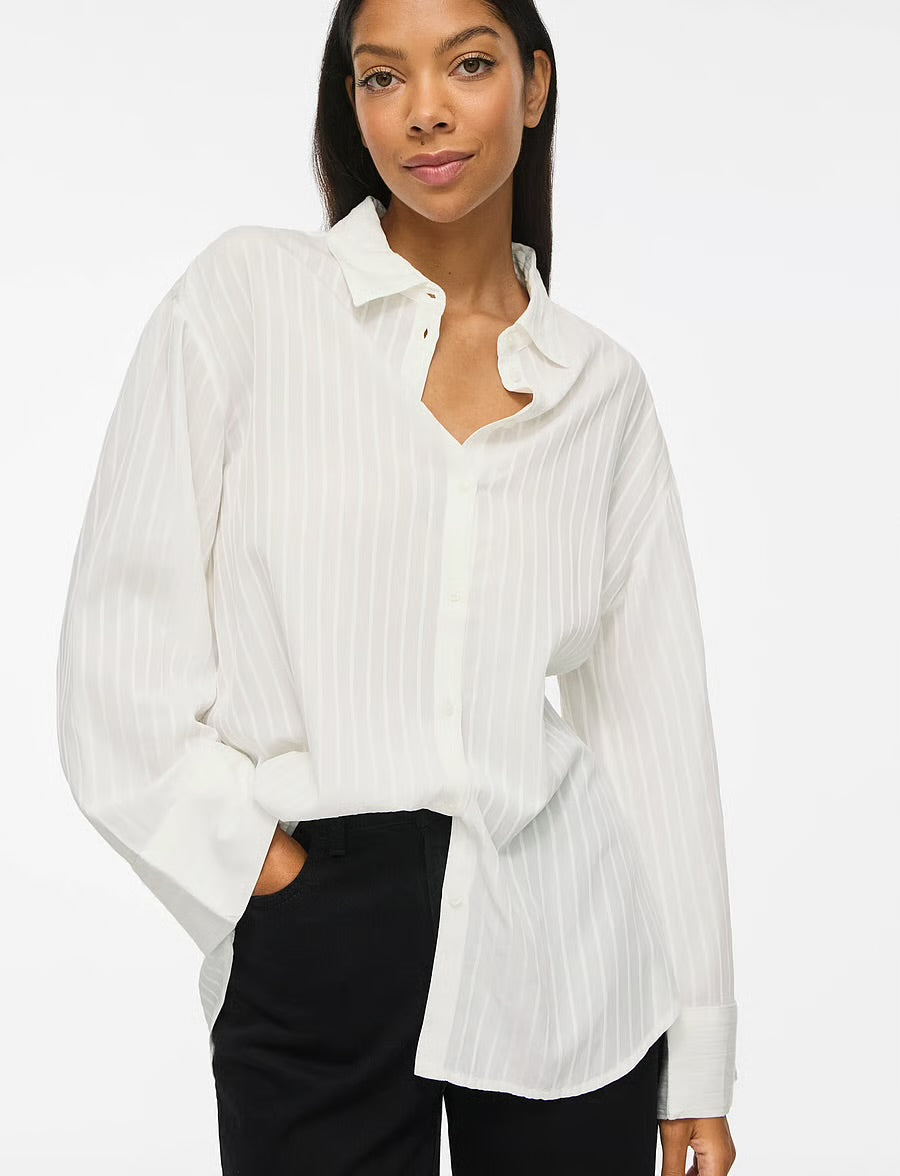 VILA VIROCKI Oversize Shirt 14115010 Egret