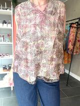 Let sommertop i vintage silke fra Cofur
