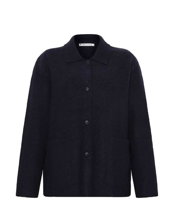 Bobo Uldjakke Navy fra Mansted med relaxed fit