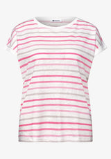 Magenta dream top med rund hals