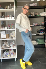 VIMERINDA 2/4 Shirt – Kortærmet Skjorte med Hæklet Look – Birch – VILA