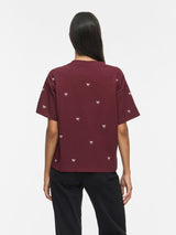 Dame T-shirt i Port Royale med broderede sløjfer