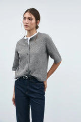 VILA cardigan i Falcon Melange med Regular Fit