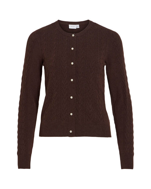 VILA VIKERRY 14115309 Coffee Bean cardigan til dame