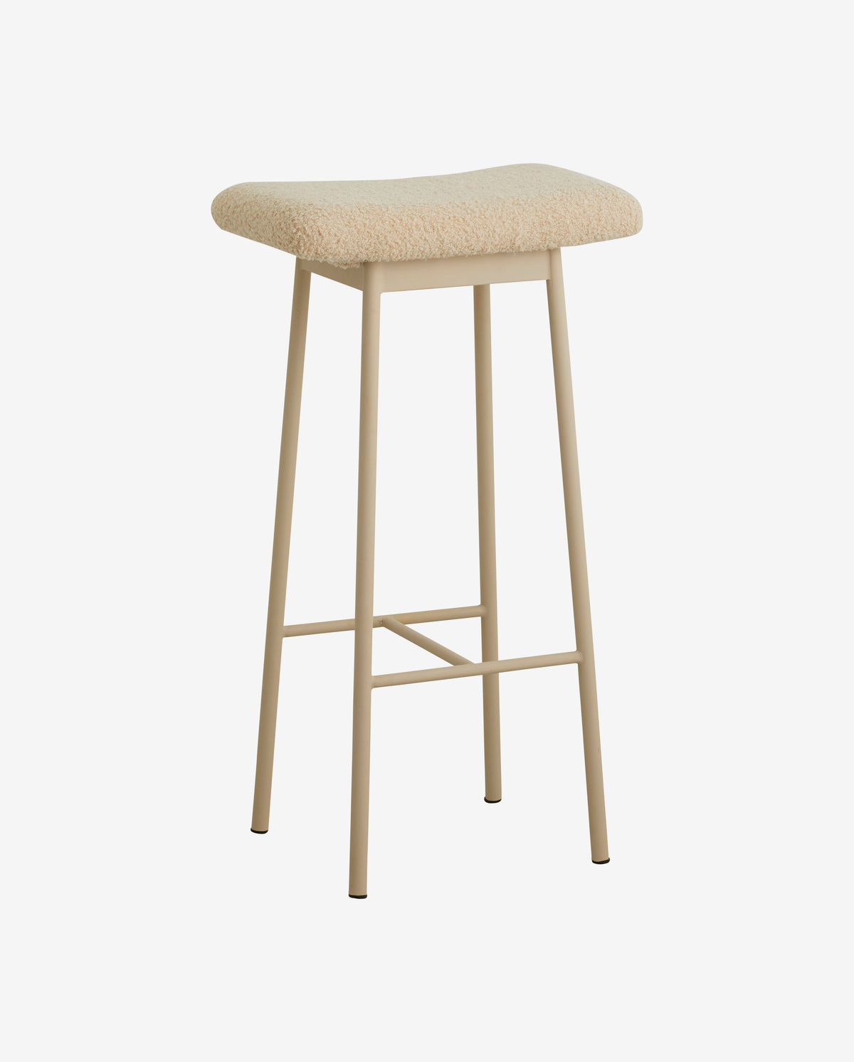 Nordal ZALA Barstol Beige med imiteret lammeskind