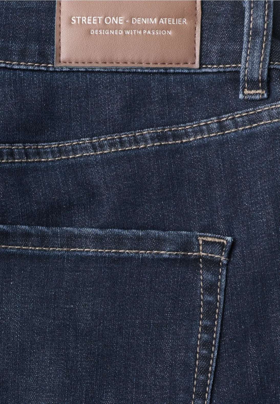 Karlie Barrel Jeans Dark Blue Washed L28 med 5-pocket