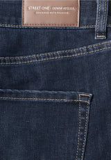 Karlie Barrel Jeans Dark Blue Washed L28 med 5-pocket