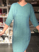 Safa Dress – Figursyet Hørkjole – Emerald Green – GR Nature