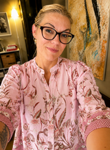 Printet damebluse i Rosa fra Marta Du Chateau