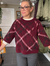Street One Fluffy Jacquard Sweater 303960 – Rustic Rouge