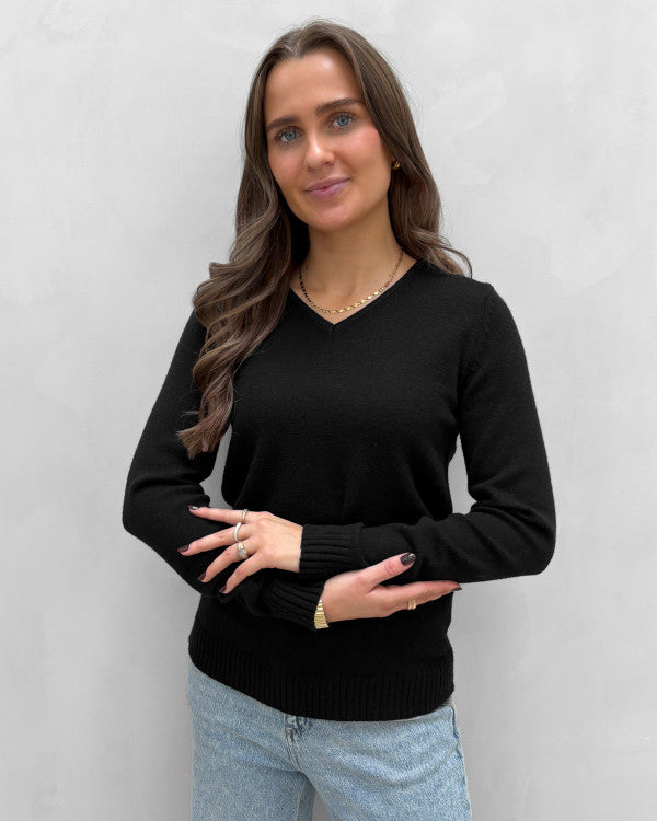 VILA VIRIL Black hverdagsstrik til dame